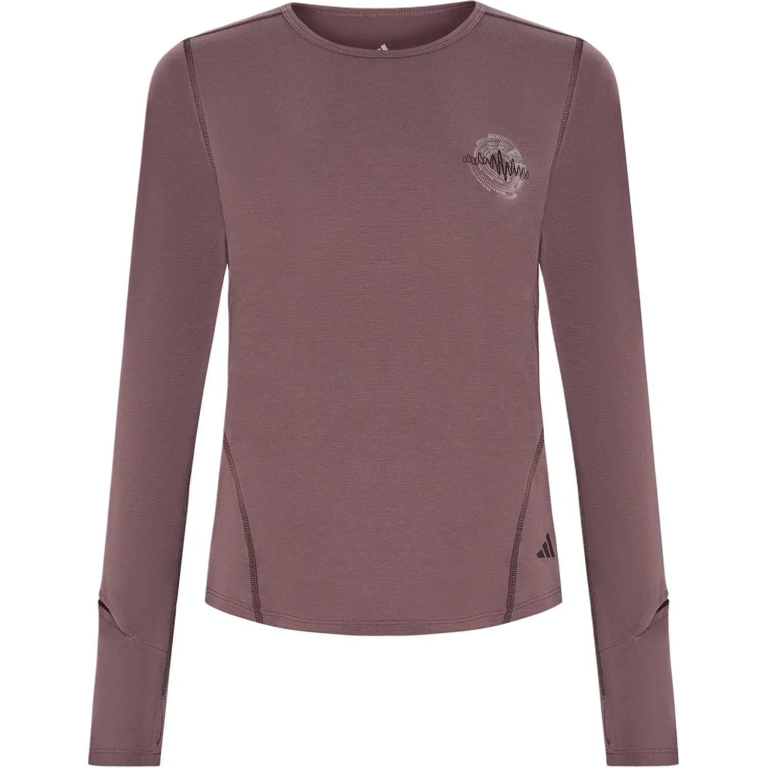 Женская футболка для бега с круглым вырезом Adidas, Dark Purple/Dark Brown