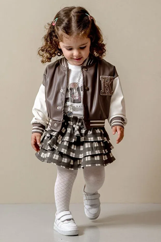 Детский комплект для девочек с длинным рукавом Taupe Jnf Kids