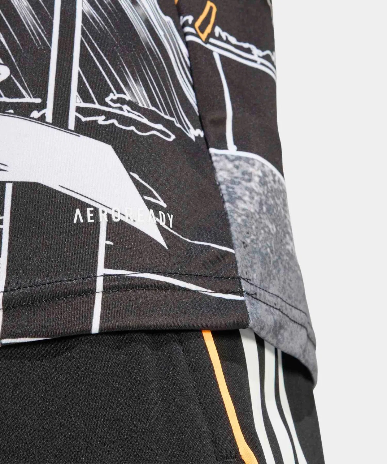 Мужская футболка с принтом All Blacks Marvel Captains Run Jersey Adidas, Black — фото 4