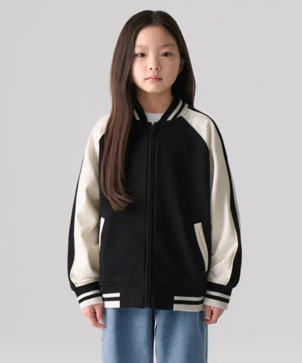 Спортивная куртка оверсайз, реглан Musinsa Standard Kids, черный