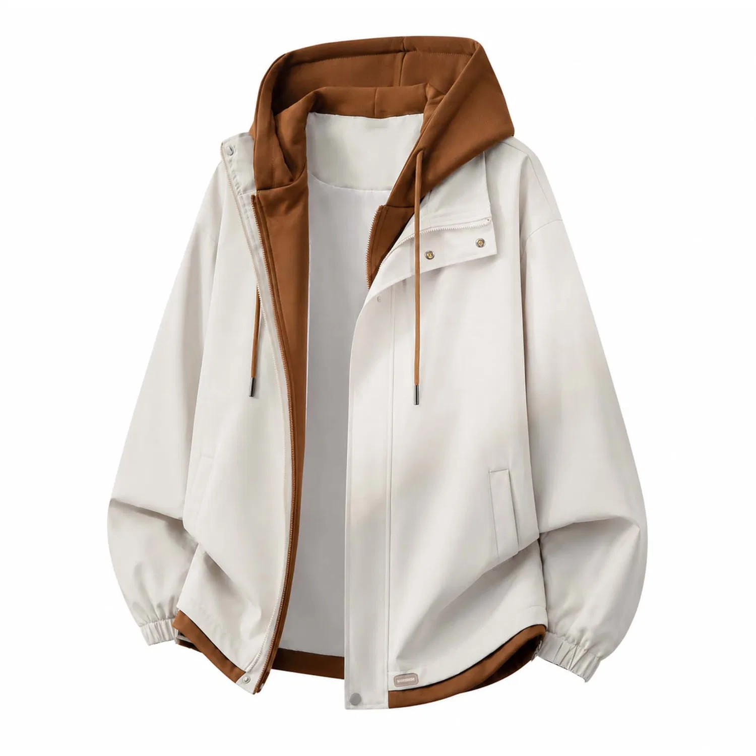 Детская ветровка с капюшоном, прямой крой Khaki Brown WARRIOR