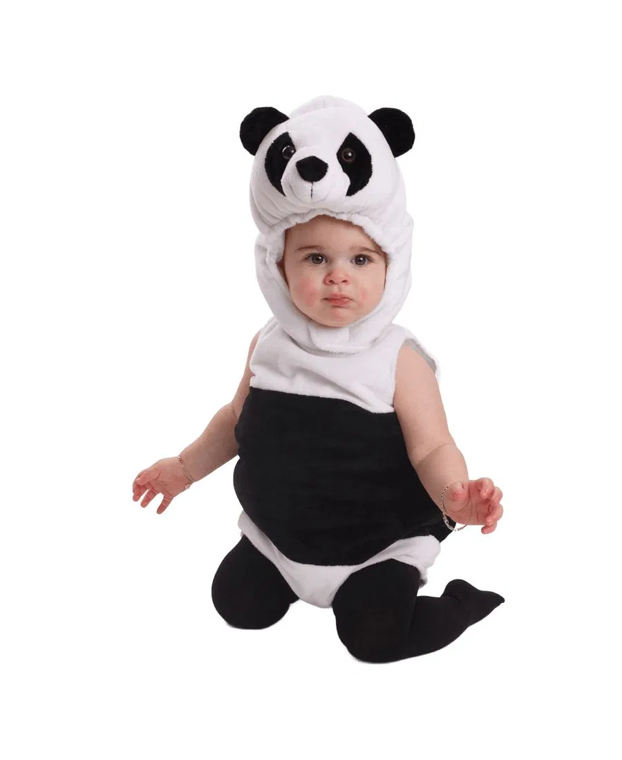 Костюм панды с капюшоном, комбинезон, бренд Dress Up America, Black & White