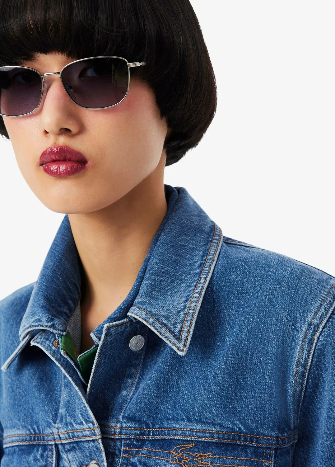 Куртка джинсовая Lacoste, синяя — фото 3