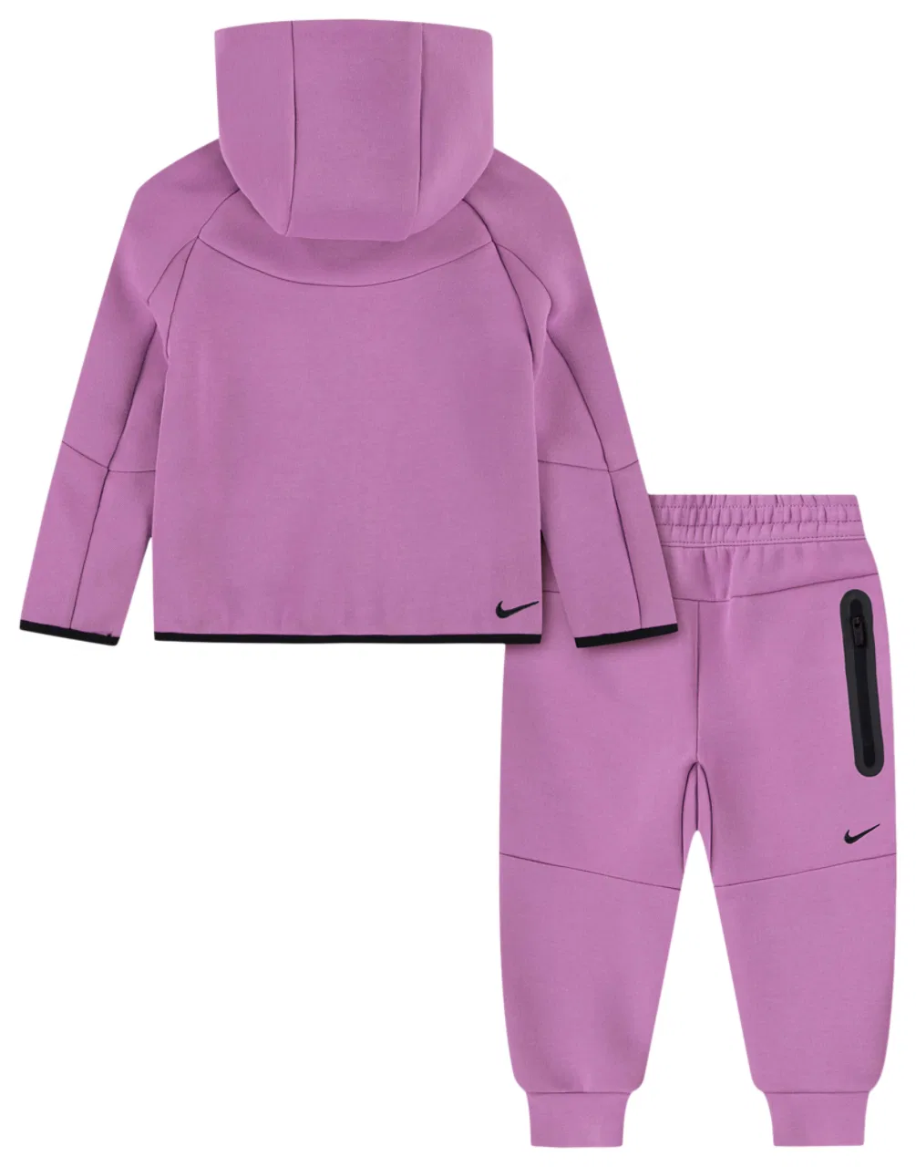 Детский костюм для девочки Tech Fleece Full-Zip Nike, фиолетовый/черный — фото 2