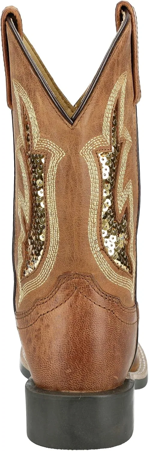 Детские сапоги для девочек с принтом Nevada Smoky Mountain Boots, Brown Oil Distress/Gold — фото 3