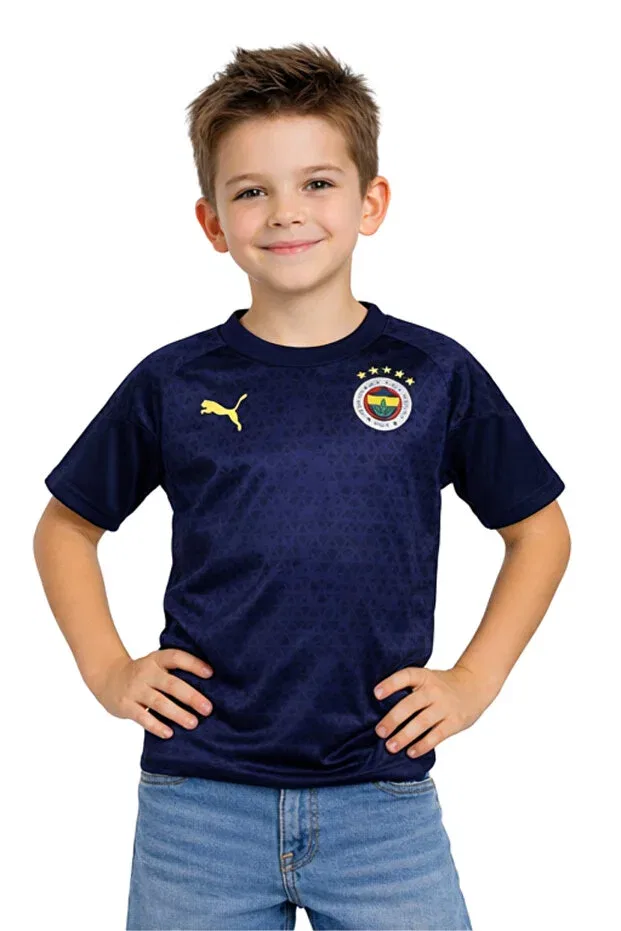 Детская футболка для девочек с принтом Original A Team Football Player Fenerbahçe, Navy Blue T-Shirt — фото 3
