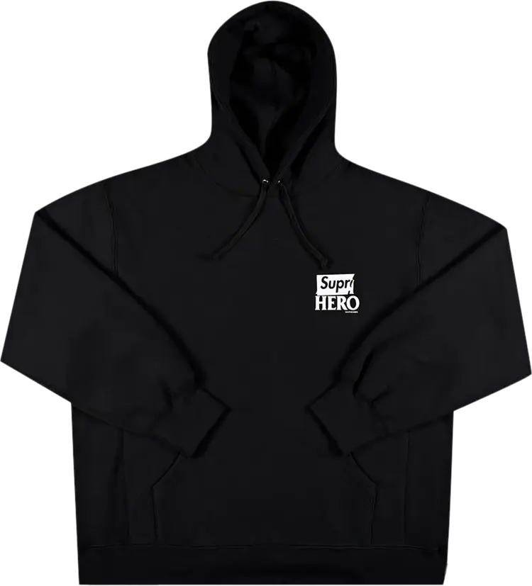 

Толстовка Supreme x ANTIHERO Hooded Sweatshirt 'Black', черный