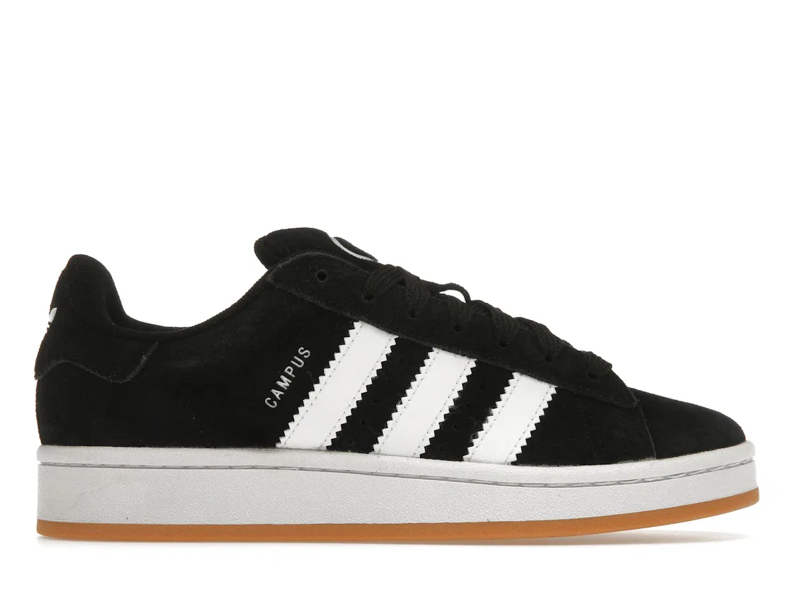 Детские кроссовки lifestyle с замшевым верхом Adidas Campus 00s, Core Black/Cloud White/Cloud White