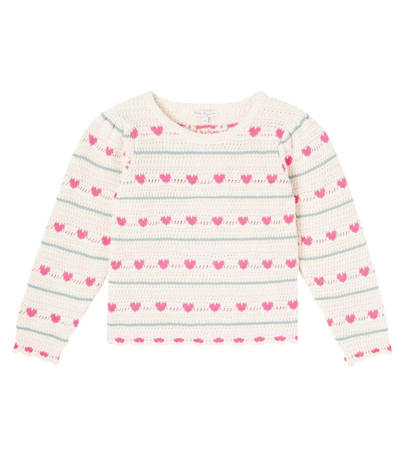 Свитер с круглым вырезом Bebe Organic, белый