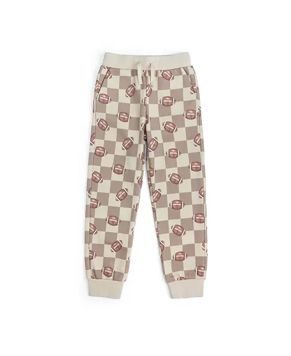 Детские брюки спортивного стиля с принтом в клетку Football Checkered Jogger Sweet Wink, мультиколор