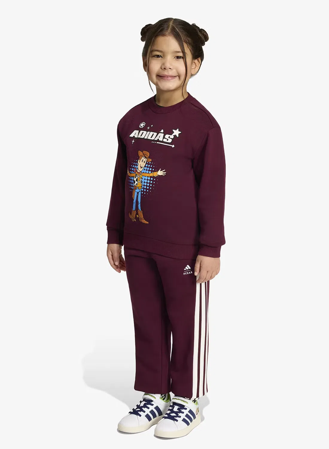 Джоггеры с эластичным поясом с принтом Pixar Toy Story Adidas, бордовый — фото 3