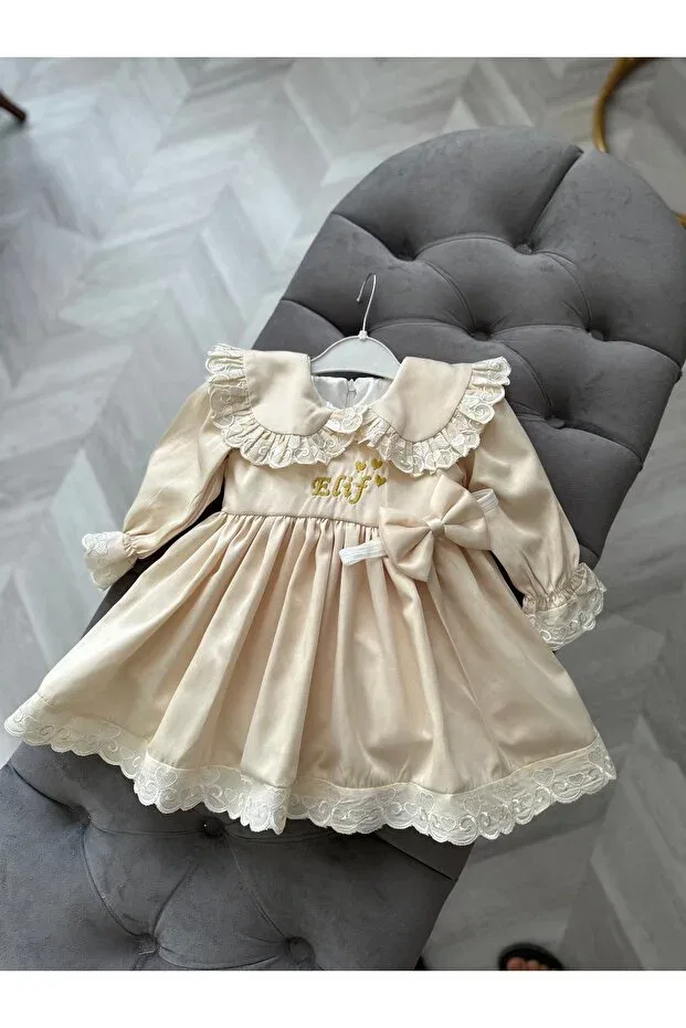 Детское боди-комбинезон для новорожденных хлопковый Dizaynbyasena, Beige — фото 3