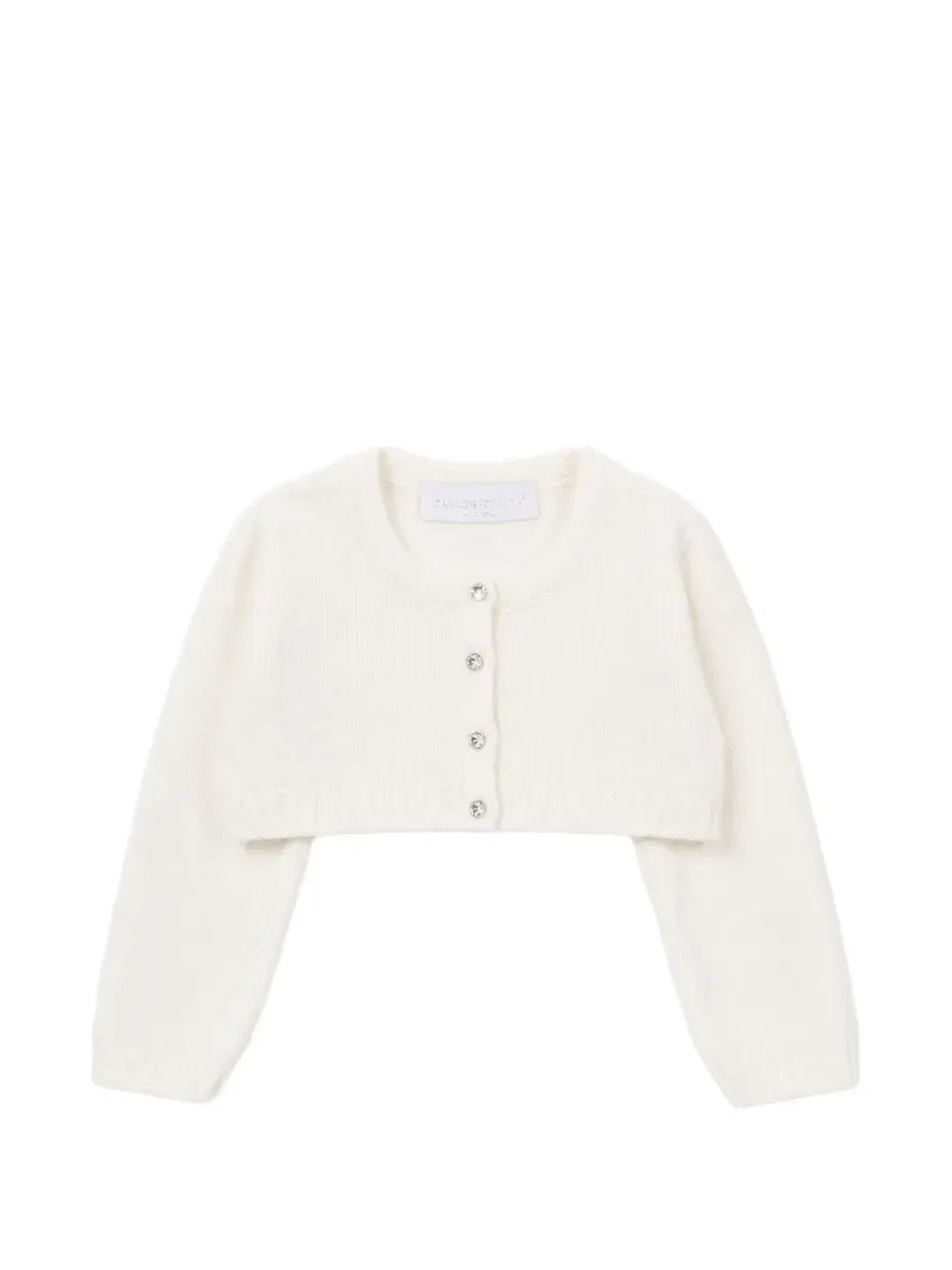 Укороченный кардиган украшенный кристаллами Colorichiari, белый
