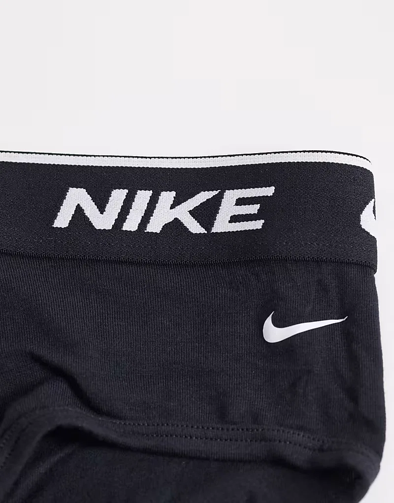 Трусы-брифы хлопковые стретч 3 шт Nike Essential, черный — фото 3