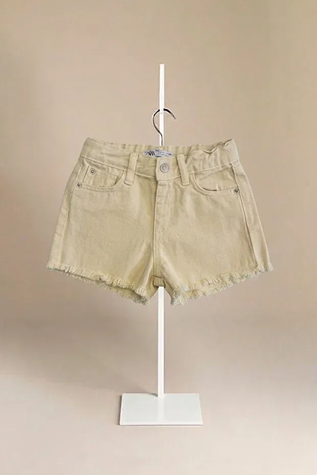 Детские шорты для девочек джинсовые Ece Çinar Kids, Beige — фото 3