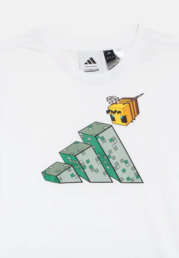 Игровой тренировочный комплект Minecraft, унисекс - спортивная футболка Adidas Performance, белый — фото 4