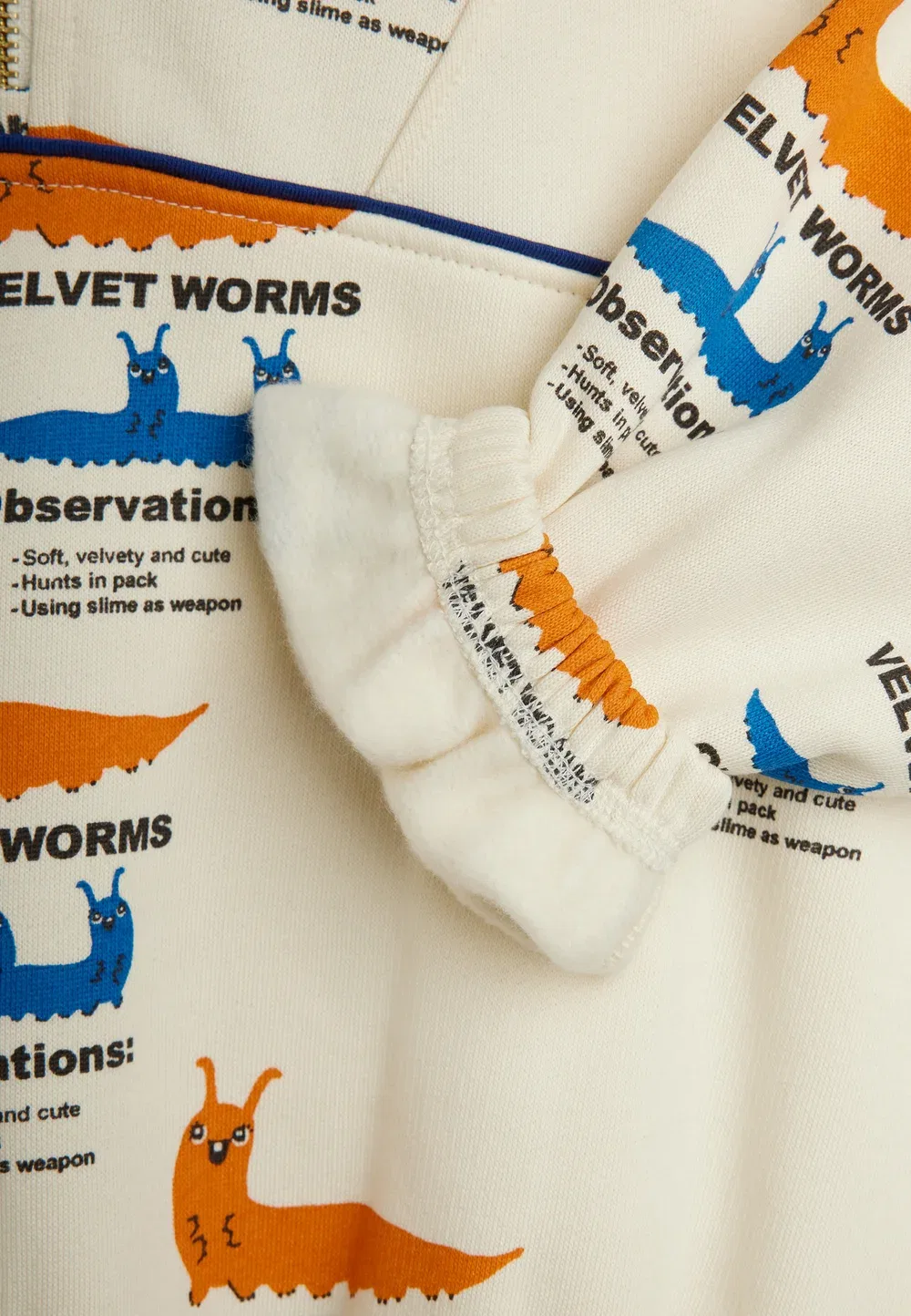 Толстовка унисекс с застежкой-молнией до середины груди Velvet Worms Mini Rodini, Multi — фото 3