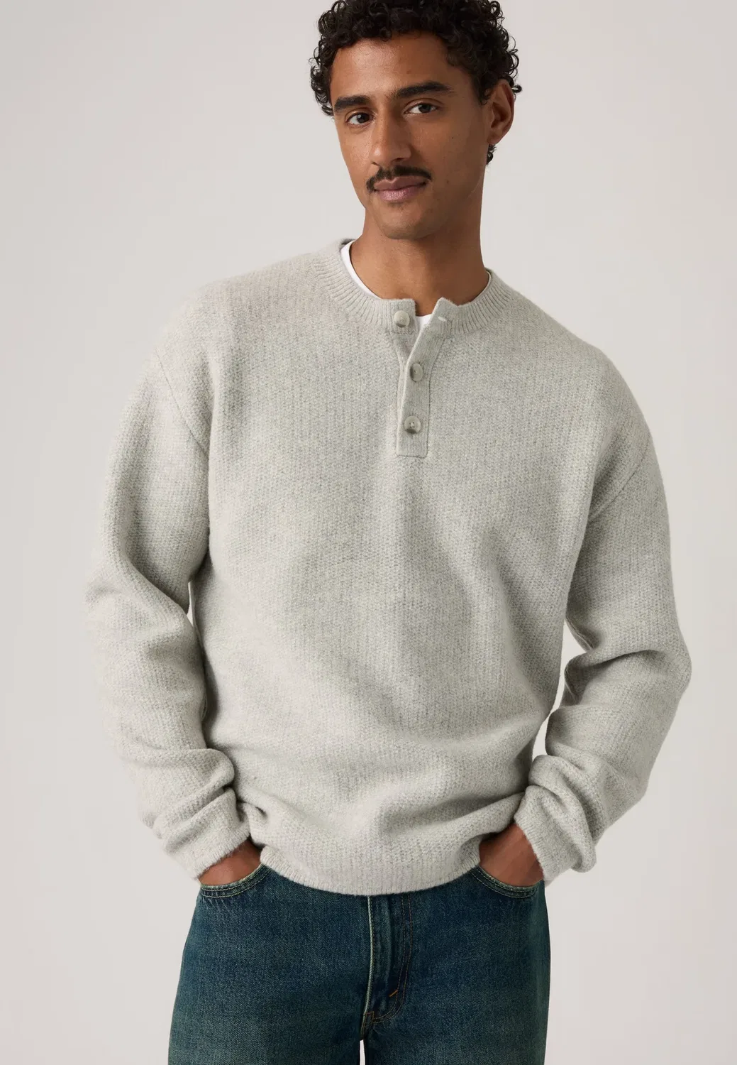 Джемпер "Вудэкр" Levi'S, Warm Lt Grey Heather Novelty Stitch