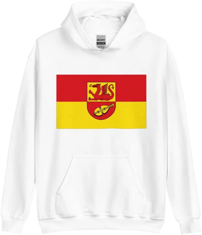 Толстовка с капюшоном Flag of Alzey Worms Germany Generic, белый