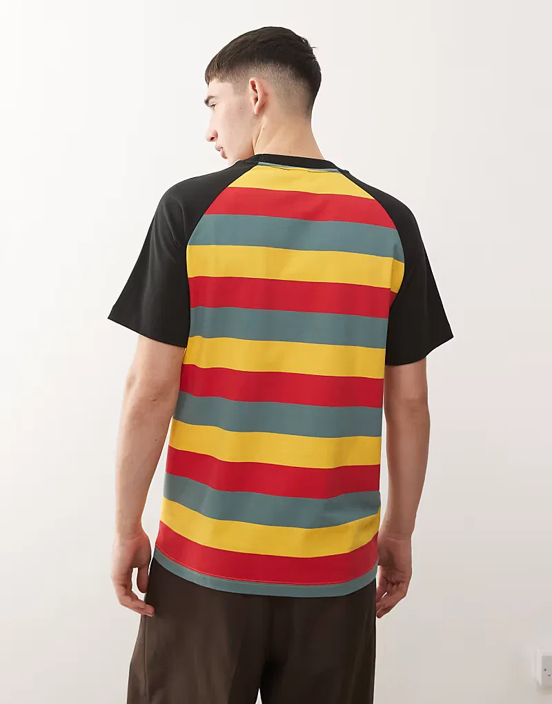 Футболка Adidas Originals Bob Marley в полоску, мультиколор — фото 3