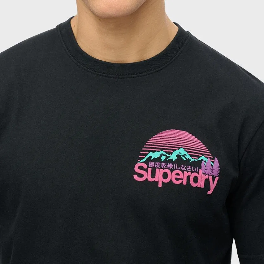 Хлопковая футболка Cl Great Outdoors Chest Superdry, Schwarz — фото 3