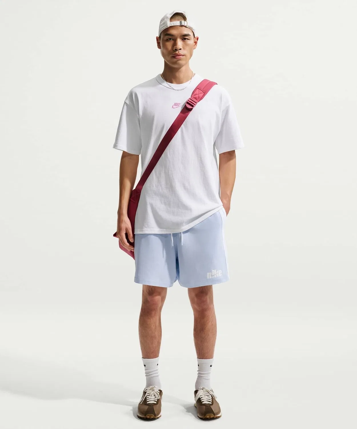 Мужские шорты из хлопка с принтом Nike Sportswear Club Knit Flow, Clear Blue