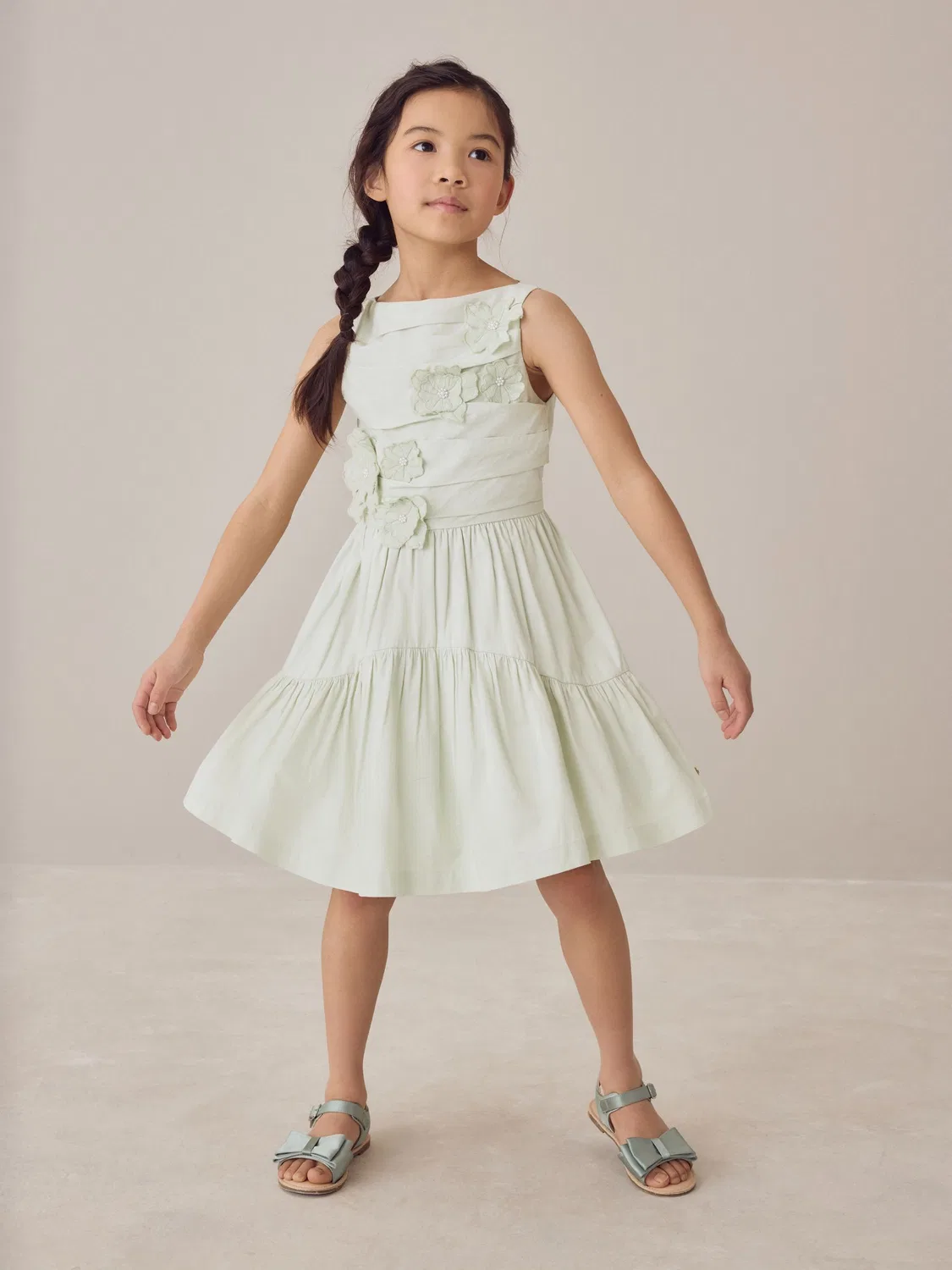 Платье с цветочным декором Laura Ashley, Мятно-зеленый — фото 3