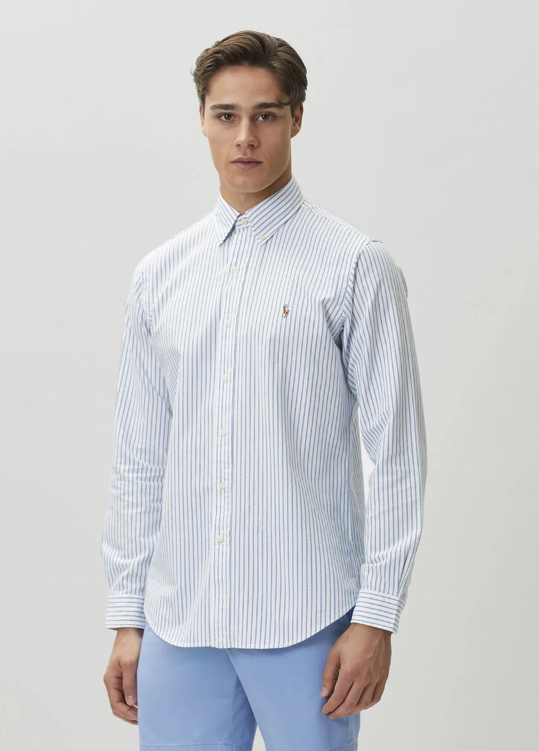 Рубашка Oxford Custom Fit Polo Ralph Lauren, white — фото 3