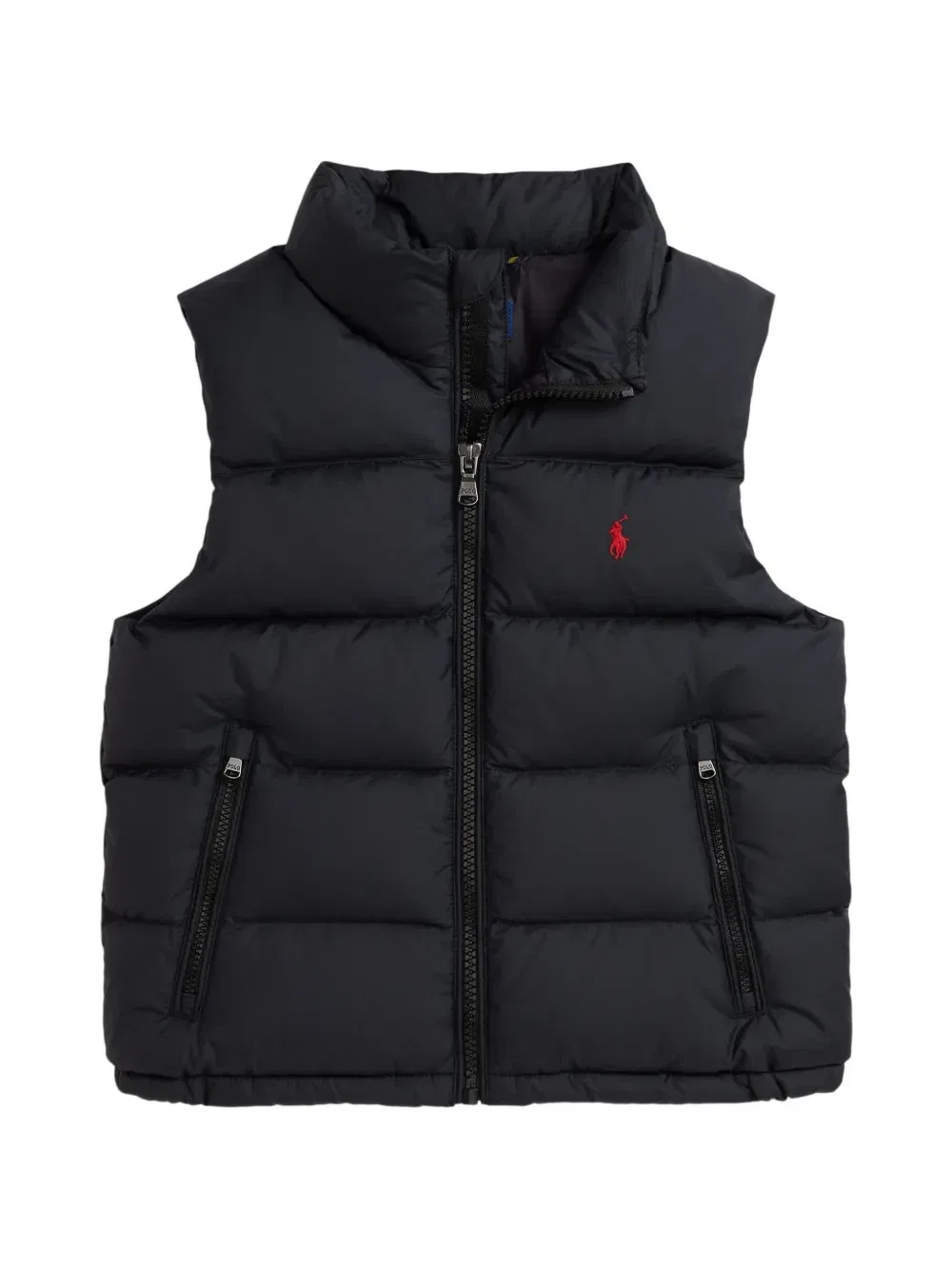 Стеганый жилет Gorham с вышитым логотипом Polo Ralph Lauren Kids, черный