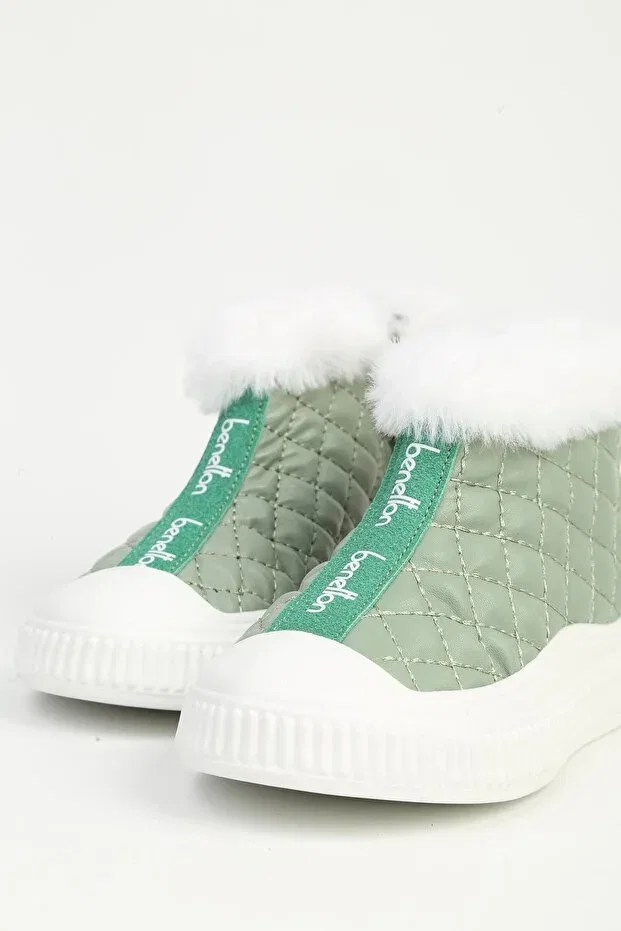 Детские ботинки для девочек зимние Benetton, Green — фото 4