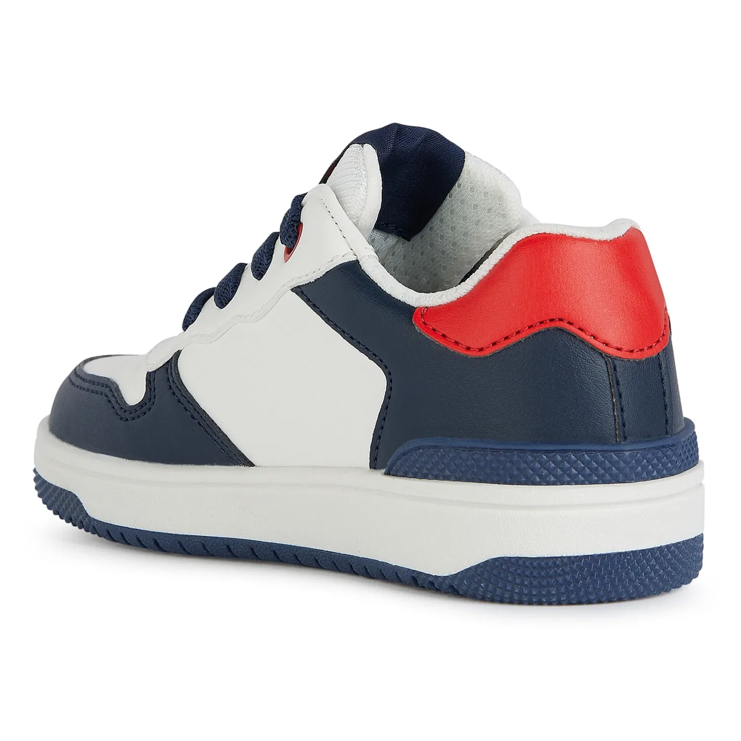 Детские кроссовки ретро Geox, White/Navy/Red — фото 3