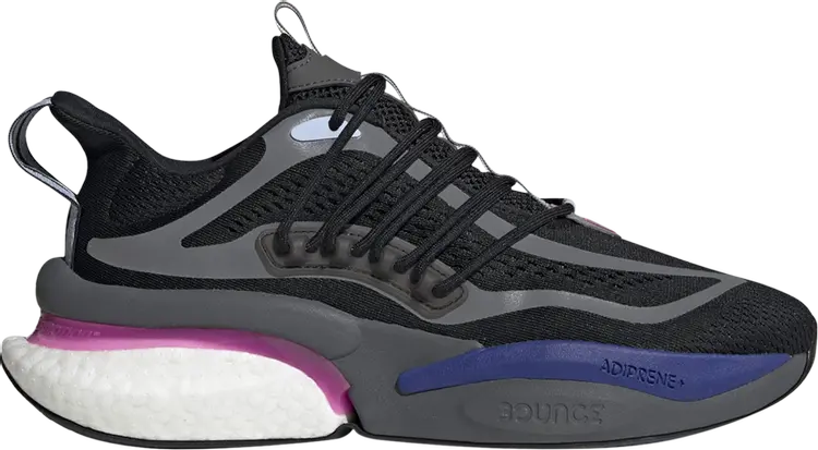 

Кроссовки Adidas AlphaBoost V1 'Black Blue Fuchsia', черный, Черный;серый, Кроссовки Adidas AlphaBoost V1 'Black Blue Fuchsia', черный