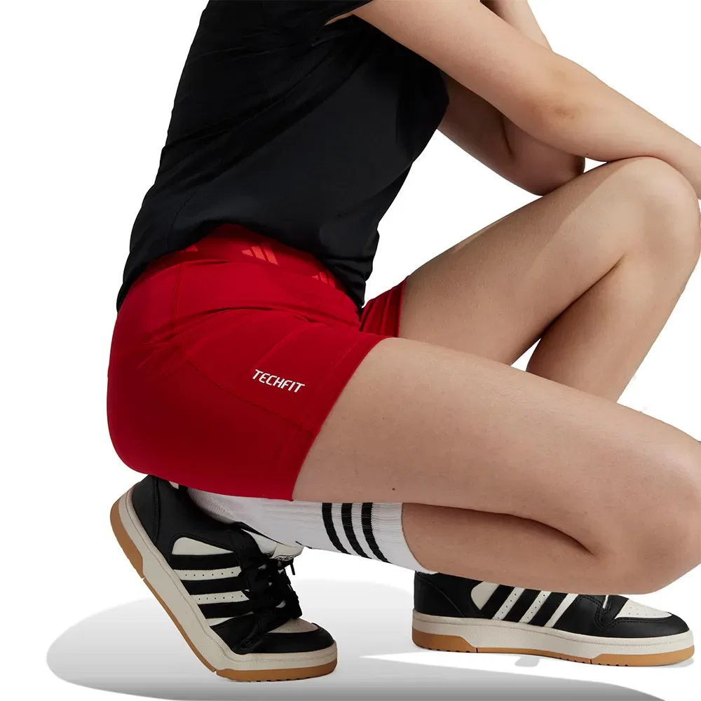 Леггинсы короткие Techfit Adidas, розовый — фото 4