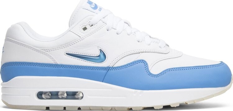 

Кроссовки Nike Air Max 1 Premium SC Jewel 'University Blue', белый, Белый;синий, Кроссовки Nike Air Max 1 Premium SC Jewel 'University Blue', белый
