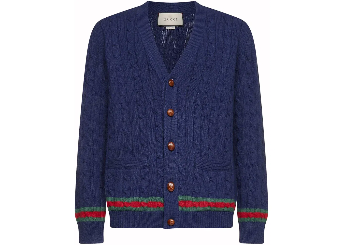 Мужской кардиган с косами Gucci Cardigan, Blue