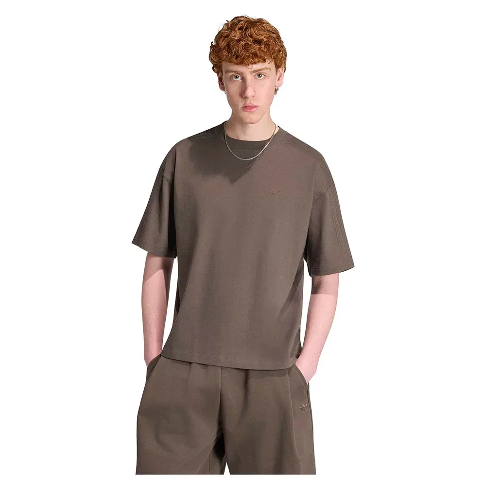 Футболка с коротким рукавом Premium Essentials Adidas Originals, коричневый