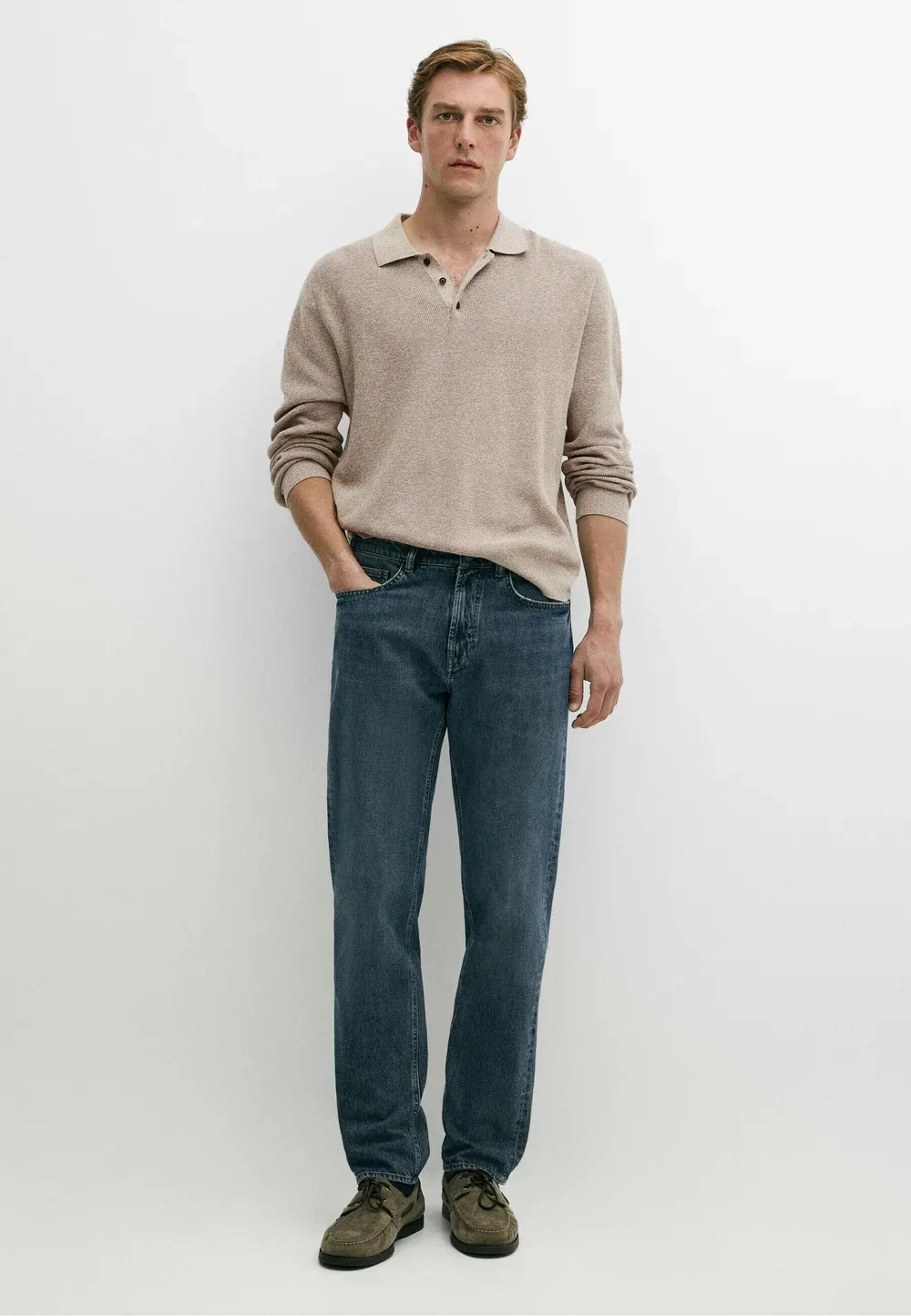 Джинсы зауженного кроя - джинсы зауженного кроя Massimo Dutti, Dark Blue — фото 2