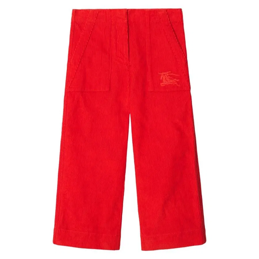 Брюки с принтом Equestrian Knight Motif Orla Burberry, Warm Coral Red