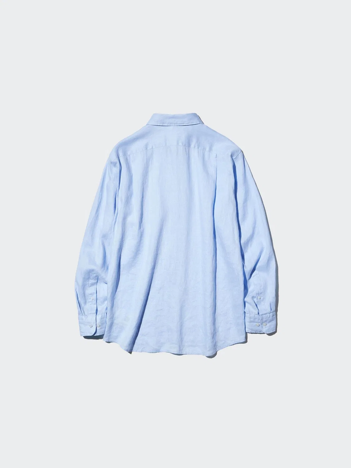 Рубашка с длинным рукавом из французского льна Uniqlo, черный — фото 2
