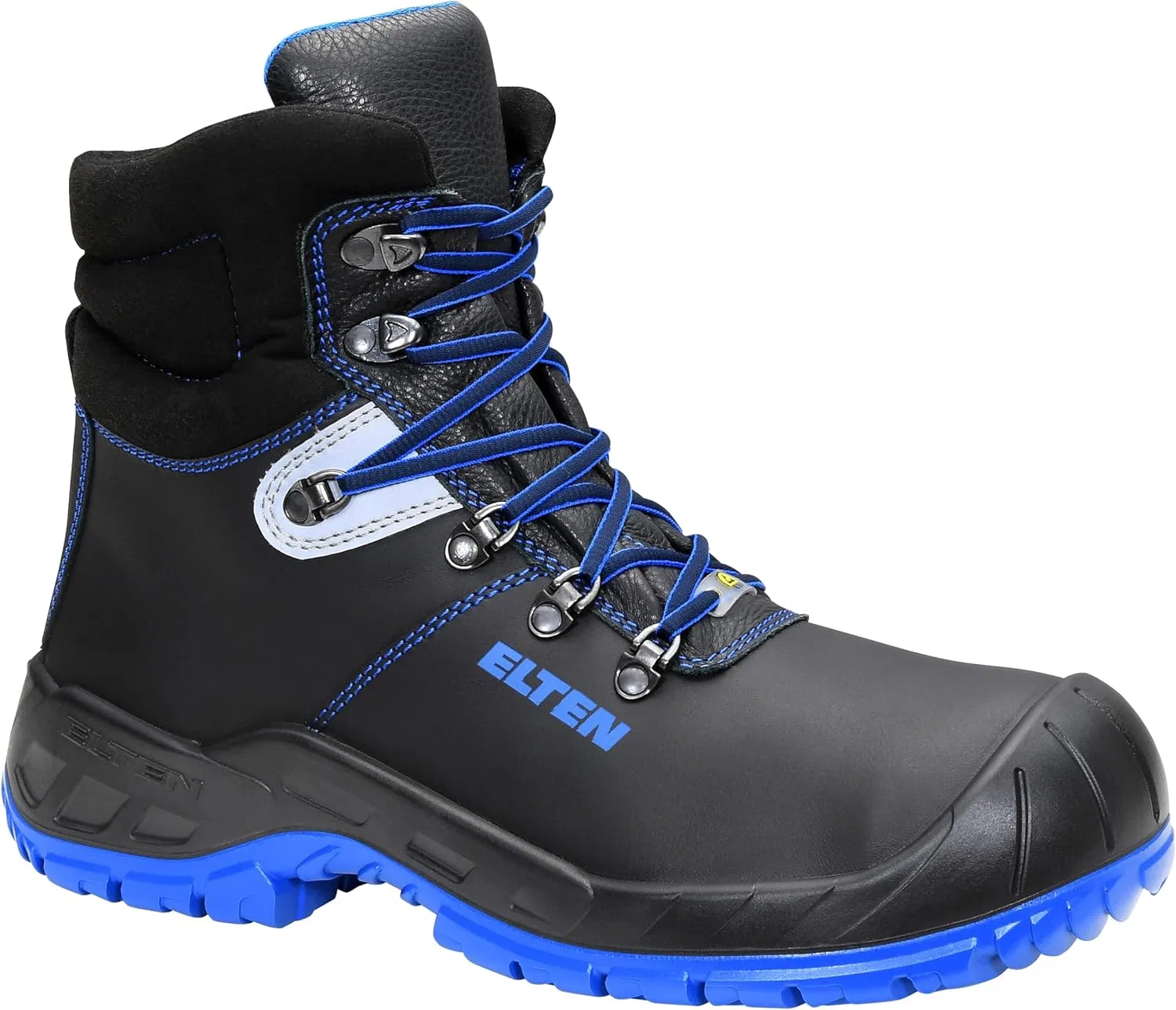 Ботинки ELTEN Sicherheitsschuhe Alessio Steel XXW Mid ESD S3, Damen und Herren, Leder, Stahlkappe, leicht, robust, Black