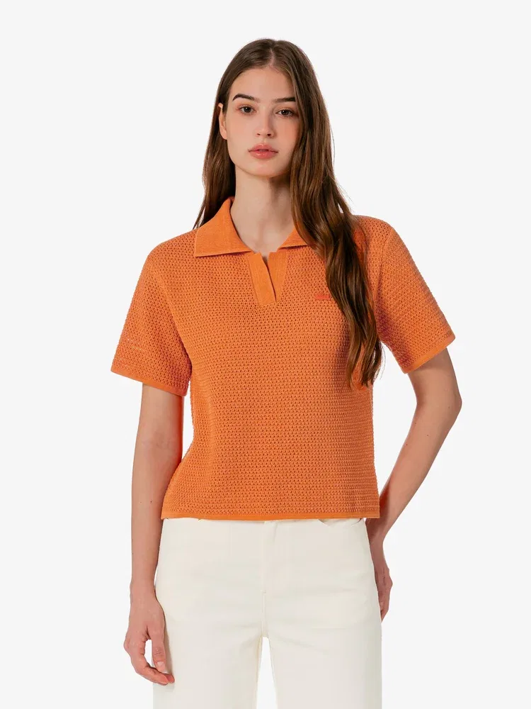 Рубашка-поло вязаная LACOSTE, Orange