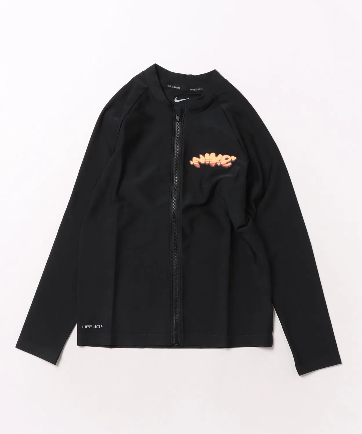 Детский рашгард с длинным рукавомNIKE Bubble Zip Hydroguard, Черный — фото 4