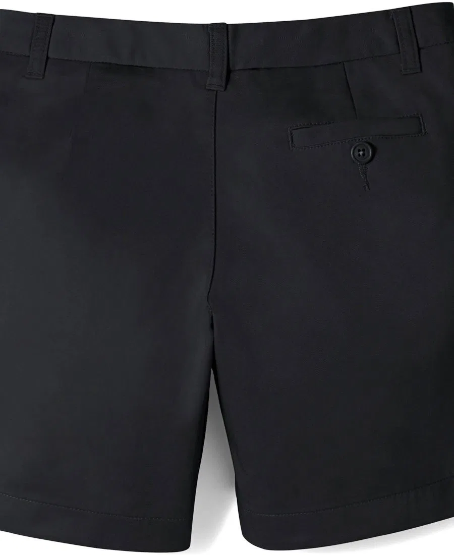 Детские шорты для девочек хлопковые Plain Front Blend Chino Shorts Lands' End, Black — фото 2