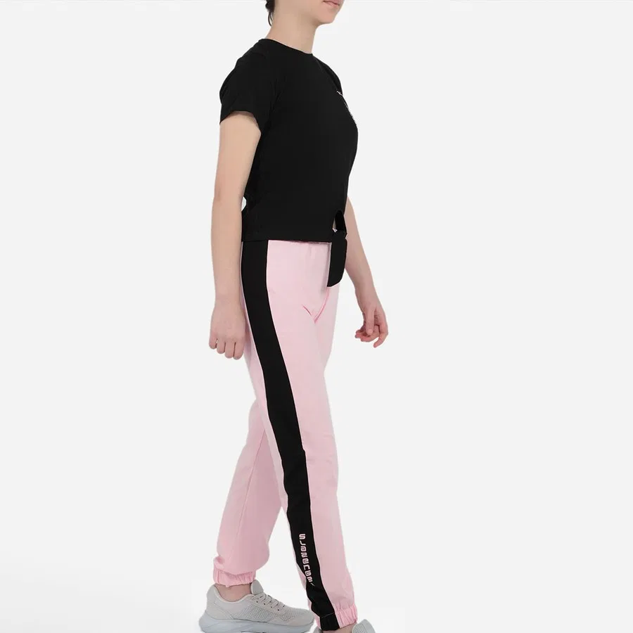 Детский спортивный комплект из футера с длинным рукавом и брюками Slazenger Dexter, Черный — фото 4