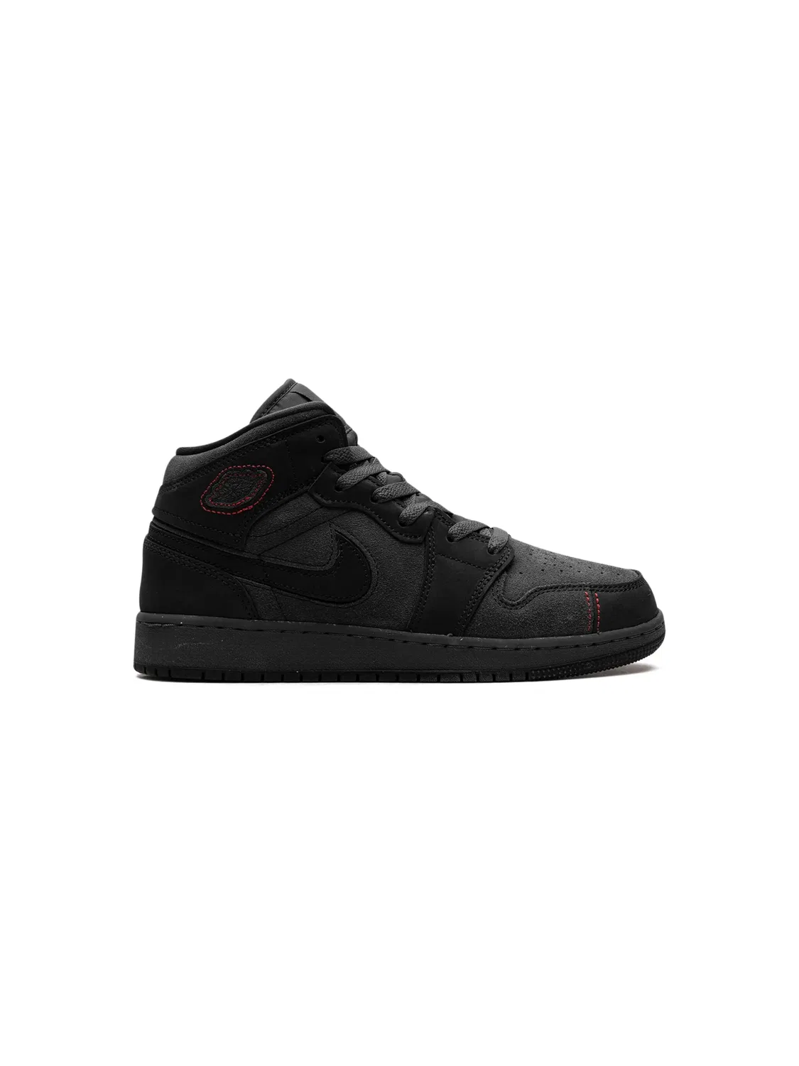 Кроссовки Air Jordan 1 Mid Black Suede — фото 3