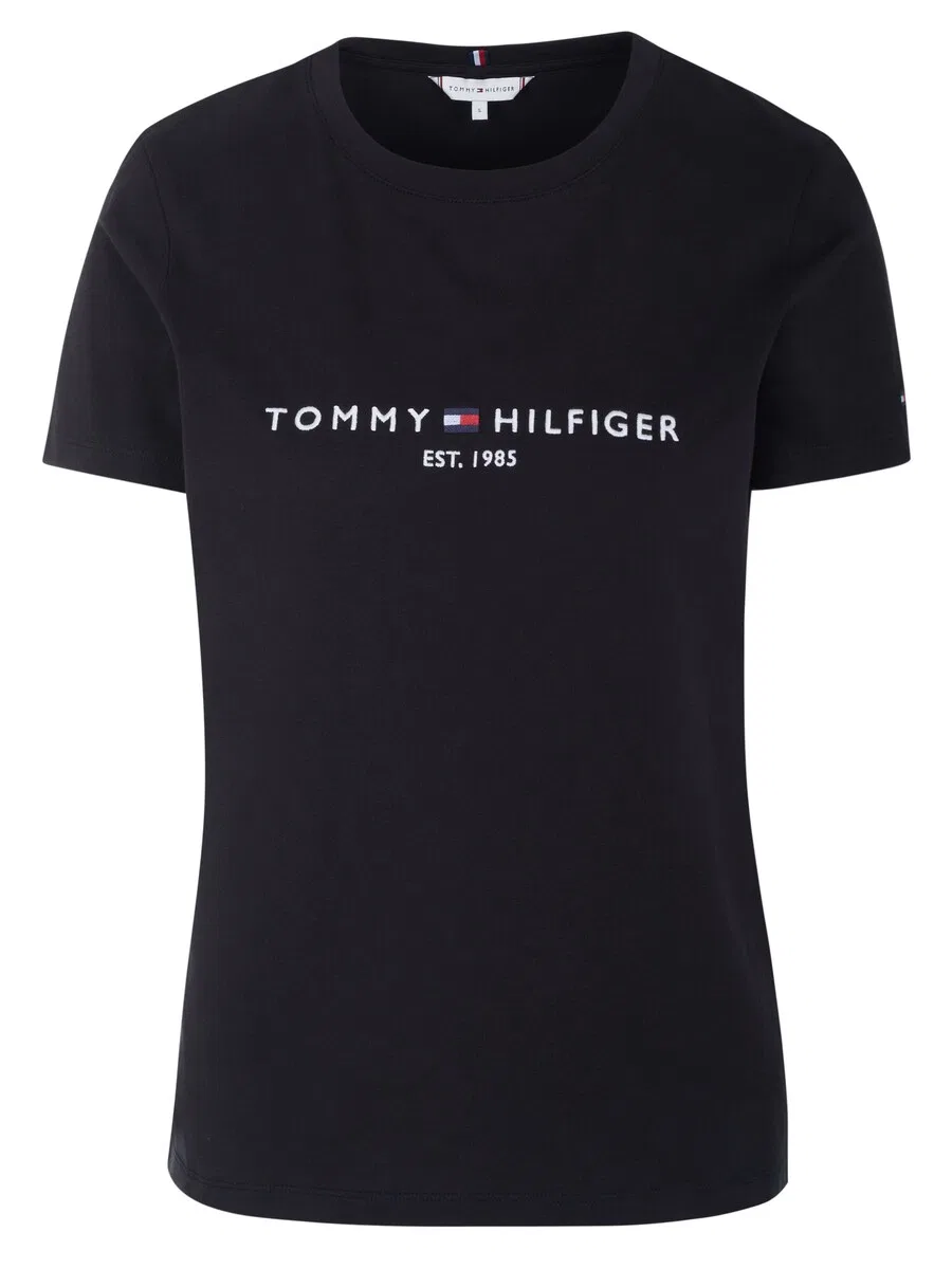 Футболка TOMMY HILFIGER 'Tommy Hilfiger T-Shirt' черного цвета