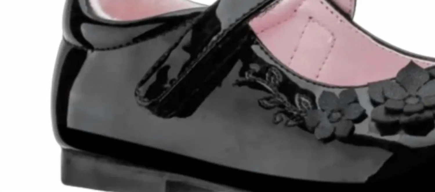 Детские туфли для девочек Мэри Джейн с ремешком Elodee Nina, Black Patent — фото 3