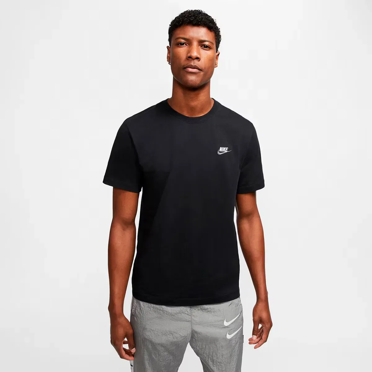 Мужская футболка хлопковая Nike, Negro