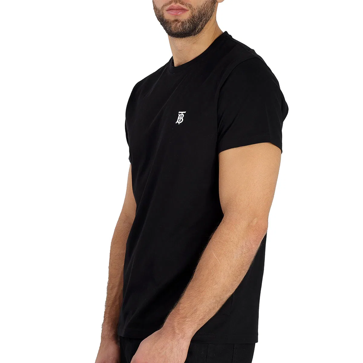 Футболка хлопковая с монограммой Monogram Motif Cotton T-shirt Burberry, Black — фото 2