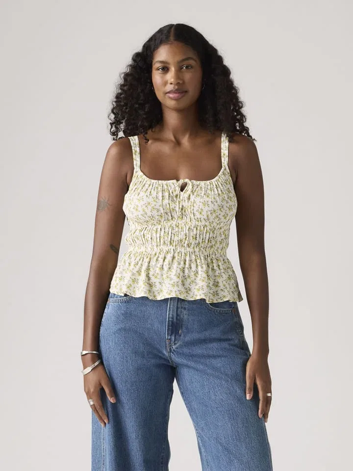 Женский топ с кружевной шнуровкой Levi's, Creme/Gold